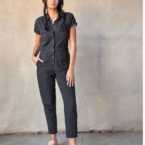 NWT Outerknown Women's S.E.A. Suit Jumpsuit Black S Utility Coverall Workwear